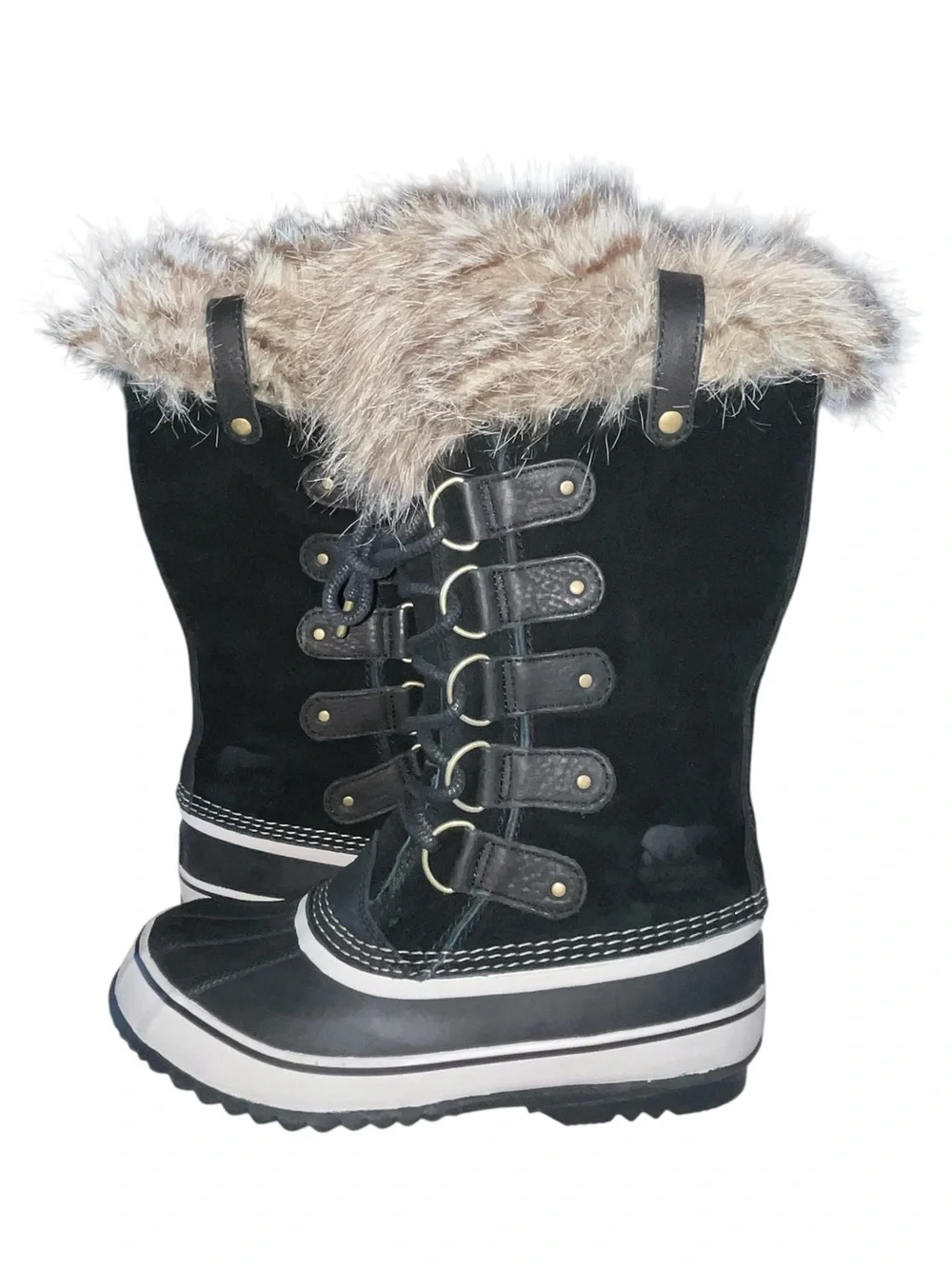 Sorel Joan of Arctic Black Suede Waterproof Boots - Size 10
